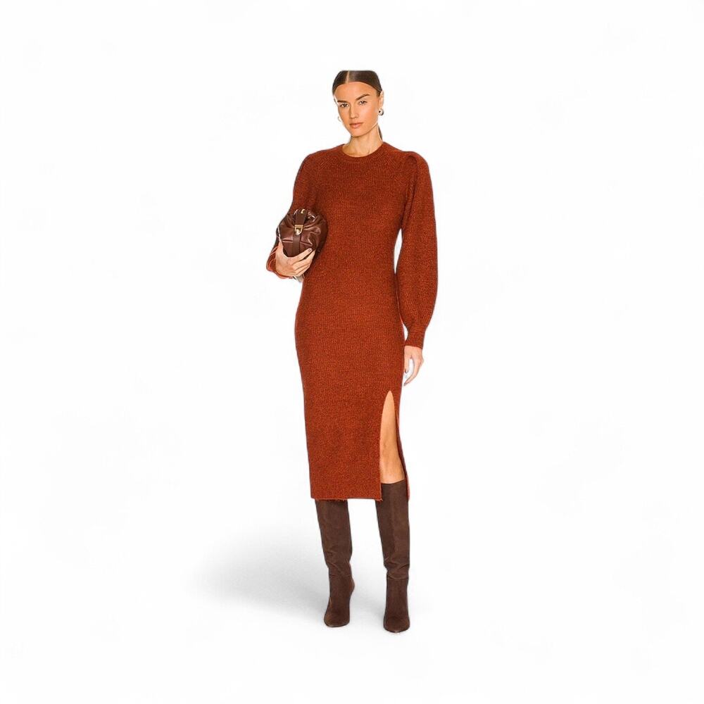 Rag and Bone Long Sleeve Sweater Dress Wool Alpaca Blend Balloon Sleeve Size XS